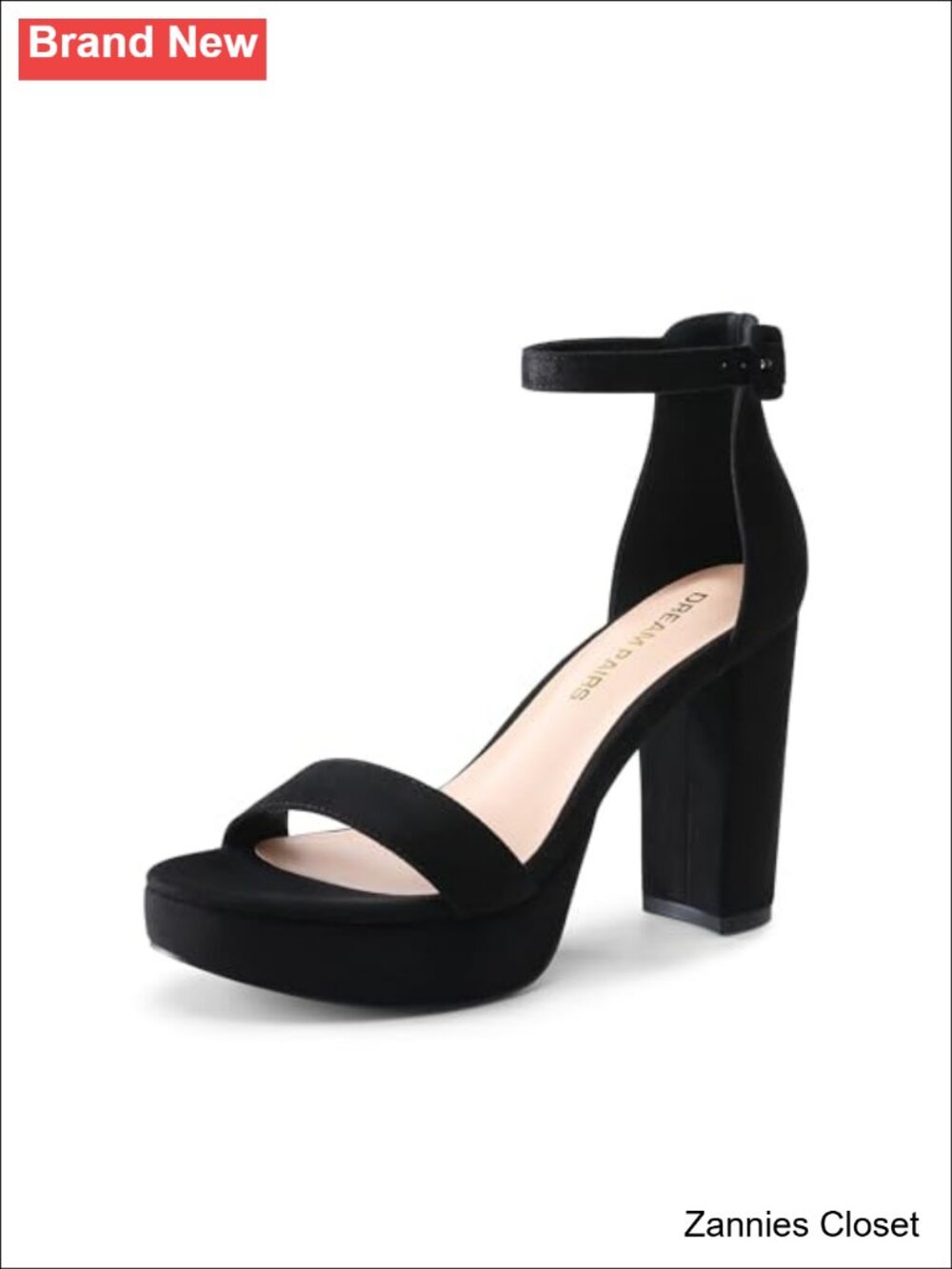 ✨ DREAM PAIRS Women's Platform Chunky Heel Sandals Ankle Strap